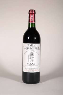 3 Flaschen 1993 Marquis de Terme, Margaux, Grand Cru Classé, je ca. 75 cl, 12,5 %Vol.,Füllstände: je ca. into neck, unverkostet, sehr gute ...