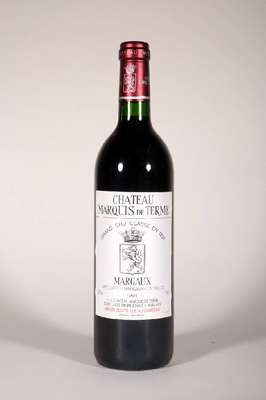 3 Flaschen 1994 Marquis de Terme, Margaux, Grand Cru Classé, je ca. 75 cl, 12,5 % Vol., Füllstände: je ca. into neck, unverkostet, sehr gute ...