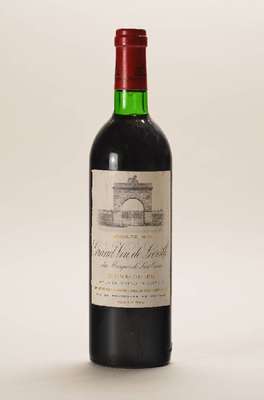 1 Flasche 1978 Grand Vin de Leoville du Marquis de Las Cases, Saint-Julien, ca. 75 cl, unverkostet, Füllstand: ca. into neck, Etikett l. beschmutzt, ...