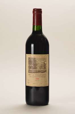 1 Flasche 1989 Chateau Duhart-Milon Domaines Barons de Rothschild, Pauillac, Grand Cru Classé, ca. 75 cl, 12,5 % Vol., Füllstand: ca. into neck, ...