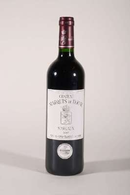 1 Flasche 2007 Chateau Marquis de Terme, Margaux, Grand Cru Classé, ca. 75 cl, 12,5 % Vol., Füllstand: ca. into neck, unverkostet, sehr guter ...