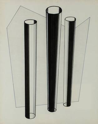 Ernst Geitlinger, 1895 Frankfurt am Main-1972 Seeshaupt, Drei Säulen, Mischtechnik auf Papier, verso sign., dat. 1965, WVZ-Nr: P 789, Blattgr. 69x55 ...