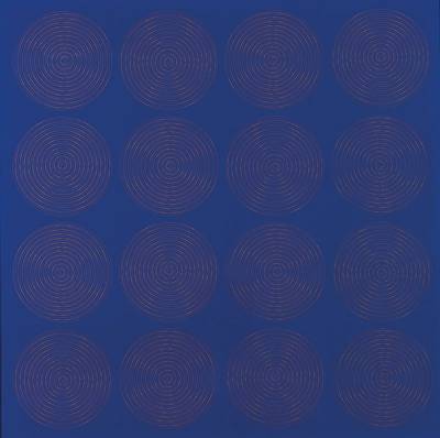 Rudolf Kämmer, geb. 1935 Rudolstadt, Schülervon Ernst Geitlinger, hier: Nr. 20/1971/28, Farbserigraphie in Blau, verso handsign., betitelt, num. ...