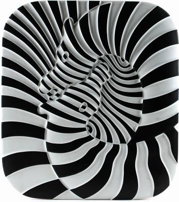Victor Vasarely, 1906-1997, Jahresteller, Porzellan, Rosenthal Edition 1977, verso gemarkt und num. 2315/3000, ca. 35x31 cm