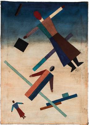 unbekannter Künstler der russischen Avantgarde, Komposition, Öl/Lwd, unsign., ca. 70x50 cm