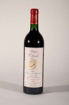 6 Flaschen 1988 Chateau Clarke, Baron Edmondde Rothschild, Listrac-Medoc, je ca. 75 cl, 13 % Vol., Füllstände: je ca. into neck, unverkostet, ...