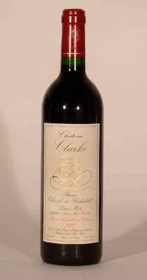 6 Flaschen 1997 Chateau Clarke, Baron Edmond de Rothschild, Listrac-Medoc, je ca. 75 cl, 13 % Vol., Füllstände: je ca. into neck, unverkostet, ...