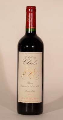 6 Flaschen 2006 Chateau Clarke, Baron Edmond de Rothschild, Listrac-Medoc, je ca. 75 cl, 13,5 % Vol., Füllstände: je ca. into neck, unverkostet, ...