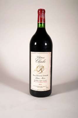 1 Magnumflasche 1982 Chateau Clarke, Baron Edmond de Rothschild, Listrac-Medoc, ca. 150 cl, Füllstand: ca. into neck, unverkostet, Kapsel min. ...