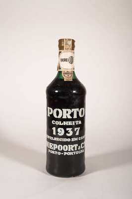 1 Flasche 1937 Niepoort Colheita, ca. 75 cl, 20,8 % Vol., Füllstand: ca. top shoulder, unverkostet, orig. Banderole diese unbeschädigt, Etikett ...