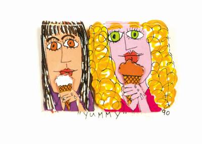 Jams Rizzi, 1950-2011, Yummy, 3D- Lithographie, 1990, handsign., num. 221/350, Motiv 7,5x5,5 cm, Blattgr. 13,5x11,5 cm