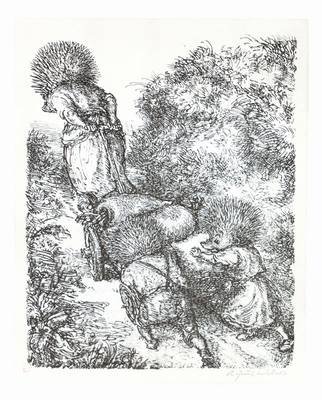 Andreas Paul Weber, 1883/93-1980, Lithografie, handsign., ca. 23,5x27 cm, Blattgr. ca. 64x51 cm