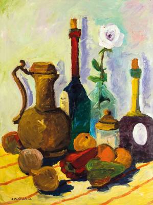 Annalise Pilasik, 1903-1989, Stillleben, Öl/Lwd, handsign., dat. (19)64, ca. 80x60 cm, Rahmen
