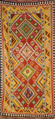 Gashgai Kelim alt, Persien, um 1930, Wolle auf Wolle, ca. 286 x 148 cm, EHZ: 3
