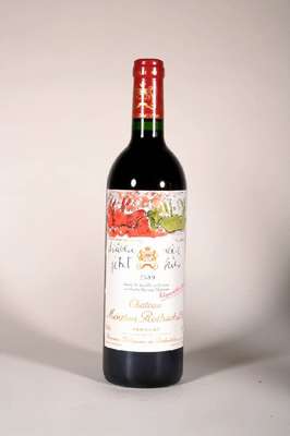 12 Flaschen 1989 Chateau Mouton Rothschild, Pauillac, je ca. 75 cl, 12,5 % Vol., Füllstände: je ca. into neck, unverkostet, sehr gute ...