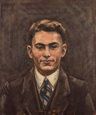 Rolf Müller-Landau, 1903-1956, Portrait, Öl/Lwd, handsign., ca. 60,5x50x5 cm