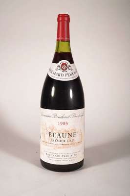1 Magnumflasche 1983 Domaine Bouchard Pere & Fils Beaune Premier Cru, ca. 150 cl, 13 % Vol., Abstand zwischen Kapsel und Wein: ca. 2,5 cm, ...