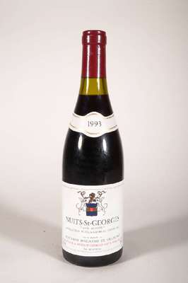 6 Flaschen 1993 Nuits-St-Georges, Aux Allots, je ca. 75 cl, 13 % Vol., Abstand zwischen Kapsel und Wein: ca. 1-2 cm, unverkostet, Etiketten z.T. l. ...