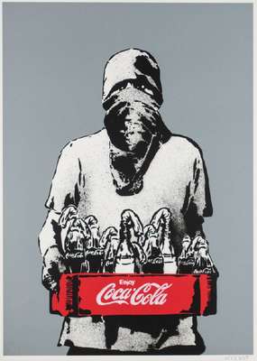 ICY & SOT, zeitgenössischer Künstler aus Tabriz/Iran, Molotov Grey, Siebdruck, sign.,num. 39/140, Blattgr. 75x55 cm, unter Glas gerahmt