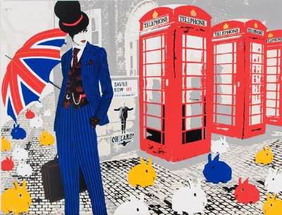 Richard Ryan, geb. 1974, London by Ryan, Mappe mit 4 Serigraphien, 2010, je handsign., num. 8/350, Blattgr. 48x62,5 cm
