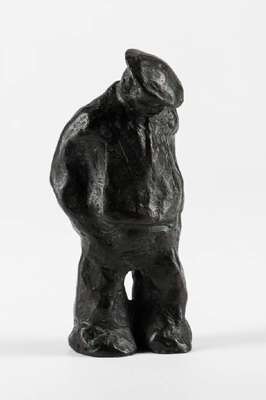 unbekannter Künstler, Mann, Bronzeskulptur, H. ca. 15 cm