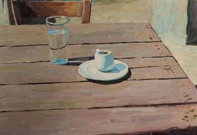 Michael Brady, Stillleben, Acryl/Karton, sign., 38x55,5 cm, Rahmen
