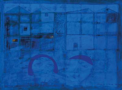 Gago Chtchyan, geb. 1969 Armenien, Mischtechnik aus Acryl, Öl, Goldflitter auf Leinwand, sign., 60x80 cm, Silberrahmen Chtchyans Werke befinden sich ...