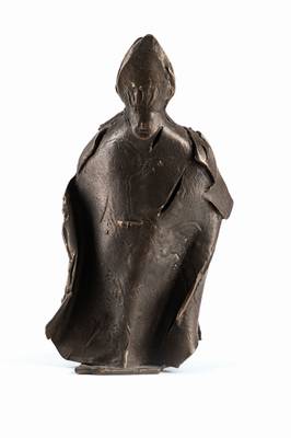 Thomas Duttenhoefer, geb. 1950 in Speyer, Bischofsbronze, golden-braune Patina, sign., num. 5/10, H. ca. 31 cm