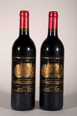 2 Flaschen 1991 Chateau Palmer, je ca. 75 cl, 12 % Vol., Füllstand: je ca. into neck, unverkostet, sehr gute Erhaltungszustände, sammelwürdig