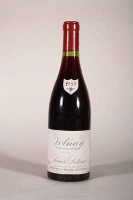 1 Flasche 1959 Volnay Louis Latour, ca. 73 cl, Abstand zwischen Kapsel und Wein: ca. 0,5 cm, unverkostet, sehr guter Erhaltungszustand, sammelwürdig