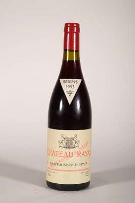 3 Flaschen 1993 Chateau Rayas, Chateauuneuf-du-Pape Reserve, je ca. 75 cl, 14 % Vol., Abstand zwischen Kapsel und Wein: ca. 1 cm, unverkostet, sehr ...