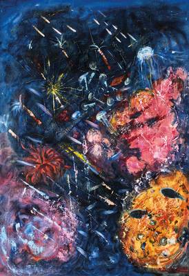 Antonio Dominguez de Haro, geb. 1928, Coral, Öl/Lwd, sign., dat. 1968, Rahmen, ca. 60x84 cm