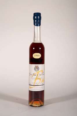 1 Flasche 1946 Bas-Armagnac Baronne Jacques deSaint-Pastou, ca. 500 ml, 45 % Vol., Abstand zwischen Kapsel und Armagnac: ca. 7 cm, unverkostet, ...