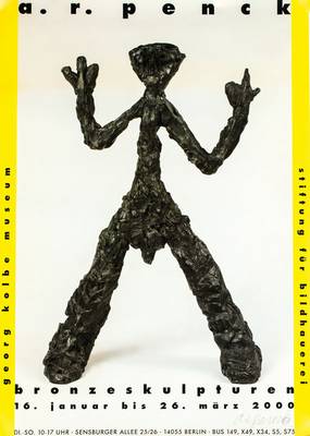 A.R. Penck, 1939-2017, Ausstellungsplakat, George Kolbe Museum, 2000, handsign., Blattgr. ca. 83x59 cm