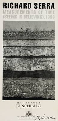 Richard Serra, geb. 1939, 2 Ausstellungsplakate der Hamburger Kunsthalle 1996, je handsign., Blattgr. 66x48,5 cm