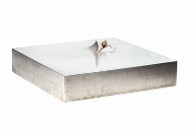 Will Brüll, geb. 1922, Schüler von Joseph Beuys, Edelstahlskulptur, Das Gute kommt überall durch, sign., ca. 50x50cm