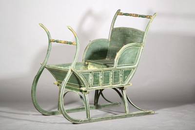 Kinderschlitten, 19.Jh., ca. 107x63x123 cm