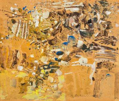 Rudi Baerwind, 1910-1982, Öl/Karton, sign., dat. 1958, ca. 47x54 cm, Rahmen