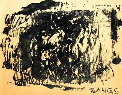 Herbert Zangs, 1924-2003, Doppelseitige Malerei, Öl/Karton, sign., Blattgr. 49x61,5 cm Wieder in MAi-Auktion neuer Preis 300?