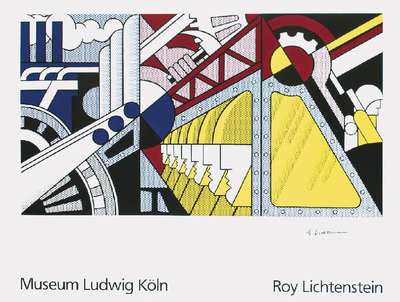 Roy Lichtenstein, 1923-1997, Study for Preparedness, Museum Ludwig Köln 1989, Farbsiebdruck auf dünnem Karton, handsign., Blattgr. 70x90 cm