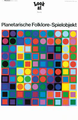 Victor Vasarely, 1906-1997, Look at, Galerie Thomas, München 1969, Farbsiebdruck, handsign., Blattgr. 90x67,5 cm