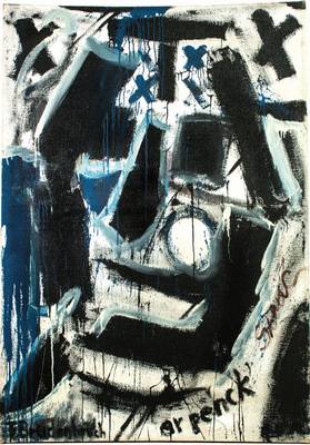 A.R. Penck, 1939-2017, Portrait zur Gründungder Künstlergruppe "Conzept", 1993, Acryl/Lwd,signiert von A.R. Penck, F. Breitenbruch und P. ...