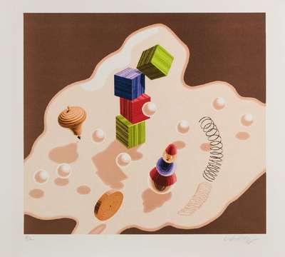 Victor Vasarely, 1906-1997, Spielzeug, Serigraphie, handsign., num. 4/200, Blattgr. 56x76 cm
