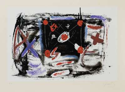 Antoni Tapies, 1923-2012, Farbserigraphie, handsign., bezeichnet e.a., Blattgr. 50x65 cm