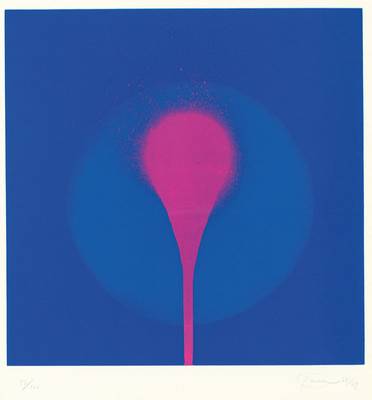Otto Piene, 1928-2014, Serigraphie, handsign., dat. 68/69, num. 53/100, ca. 39,5x39,5 cm, unter Glas gerahmt, gesamt ca. 75x63 cm, Blatt am Rand ...