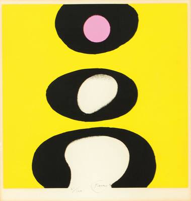 Otto Piene, 1928-2014, Serigraphie, handsign., num. 21/100, ca. 39,5x39,5 cm, unter Glas gerahmt, gesamt ca. 75x63 cm, Blatt am Rand leicht gebräunt