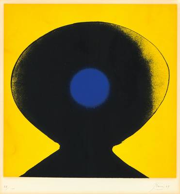 Otto Piene, 1928-2014, Serigraphie, handsign., dat. 69, num. 78/100, ca. 39,5x39,5cm, unter Glas gerahmt, gesamt ca. 75x63 cm, Blatt am Rand leicht ...