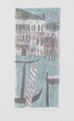 Max Peiffer Watenphul, 1896-1976, Blick auf den Canal Grande, Venedig, Farblithografie auf Bütten, handsign., num. 34/500, Blattgr. 72x51 cm, ...