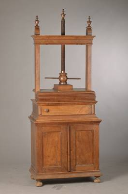 Leinenpresse, deutsch, 19.Jh., ca. 200x77x49 cm