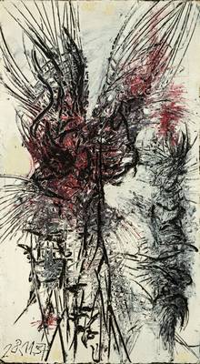 Gerhard Baumgärtel, geb.1924, Öl/Lwd, sign.,ca. 85x47 cm